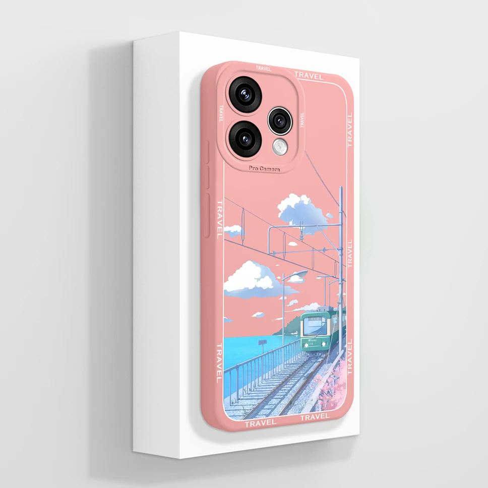 Pretty Flowers Soft Liquid Silicone Phone Case - Lightweight Cover