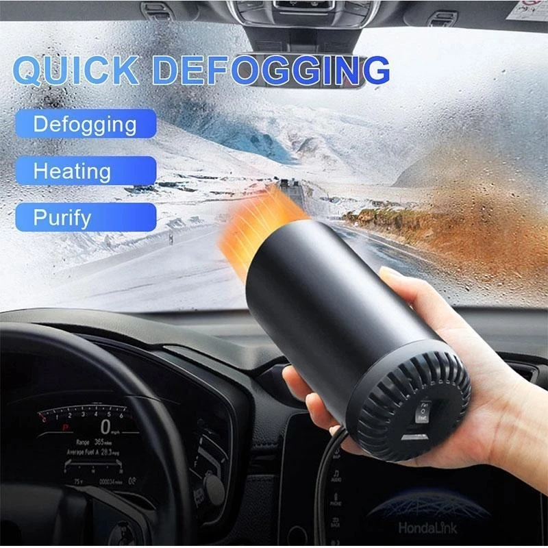

12V Heater for Auto Car Heater Cup Shape Car Warm Air Blower Electric Fan Windshield Defogging Demister Defroster Portable Car