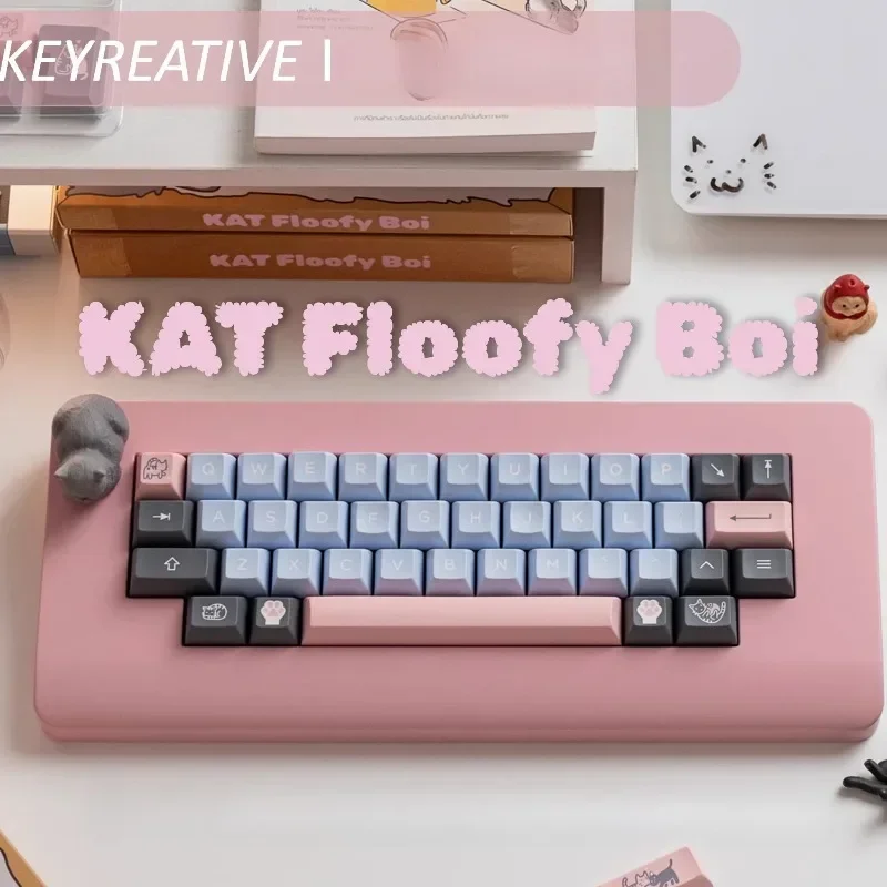 KAT Profile Floofy Boi Theme Key Caps Set PBT Dye Sublimation MX