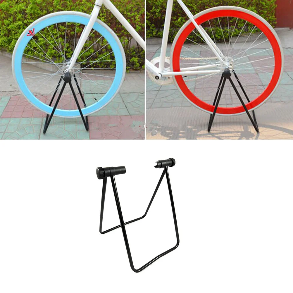 

Bike Repair Stand Road Vertical Display Wheel Hub Floor Triangle Fall to The Ground