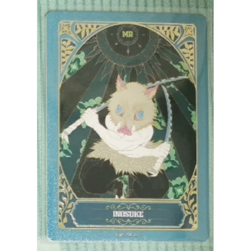 Anime Demon Slayer Kamado Nezuko Agatsuma Zenitsu Kochou Shinobu Kanroji Mitsuri Collectible Cards Birthday Gifts Children's Toy