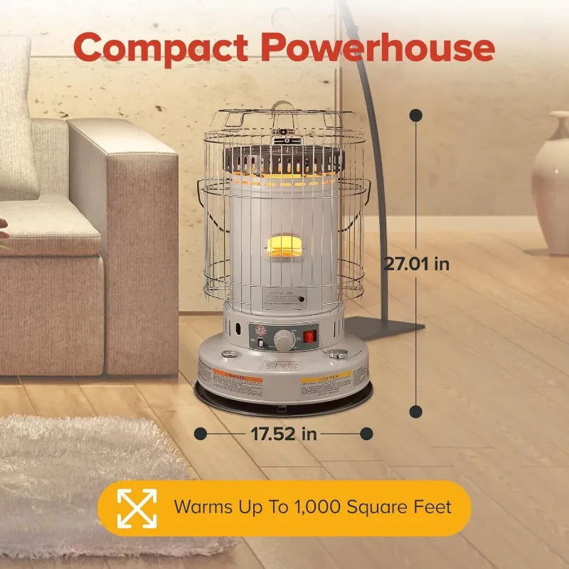 Kero World KW-24G Indoor Kerosene Heater, Large, Gray 3