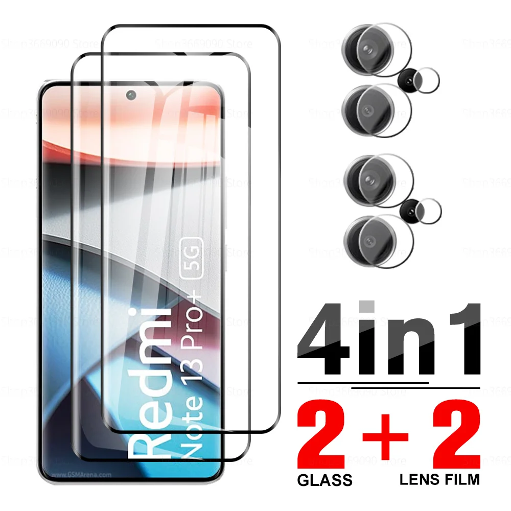 4 in 1 Tempered Glass Case For Xiaomi Redmi Note 13 Pro 5G Camera Lens 4-in-1-tempered-glass-case-for-xiaomi-redmi-note-13-pro-5g-camera-lens