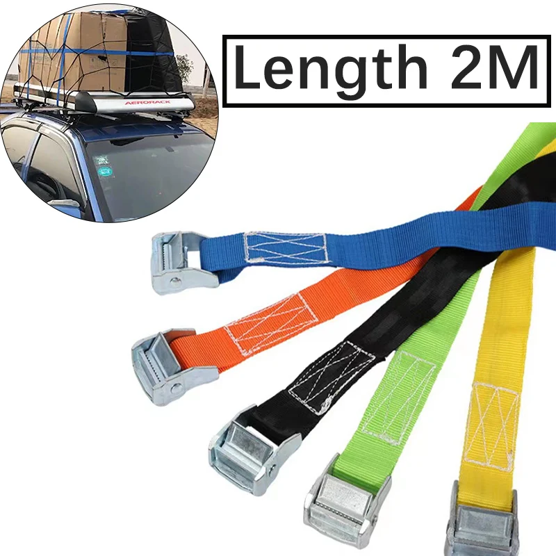 2m Long Tie Down Strap With Stainless Steel Buckle For Roof Racks