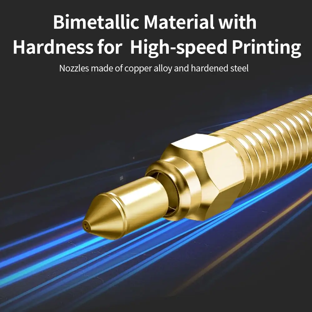 Creality K1 Messingdüse und Silikonhülle 10 Stück M6 0,2/0,4/0,6/0,8/1,0/1,2 mm für K1 FDM 3D-Druckerteile Antihaft-Filament – Detail 2