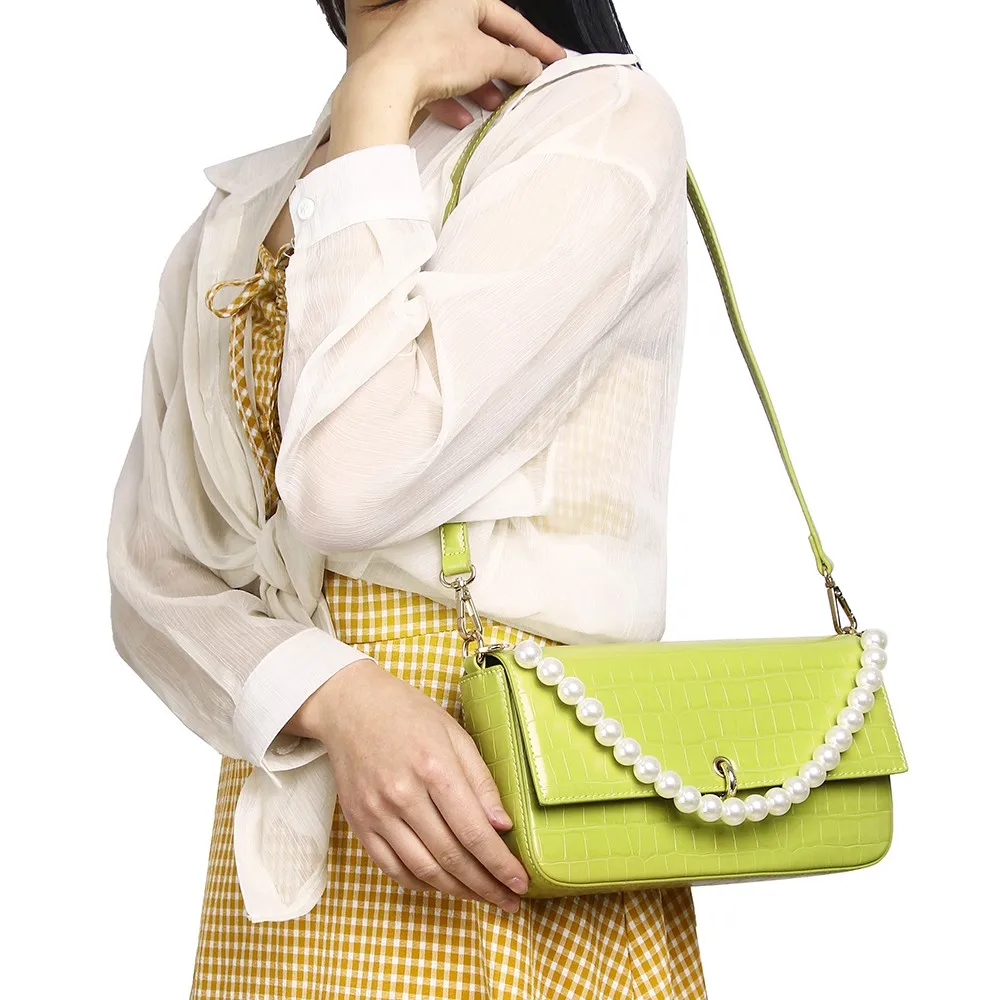 Pearl Handle Women Shoulder Bag 2024 New Designer Crossbody Bag Small Summer Totes Purse Simple Fashion Lady Handbag