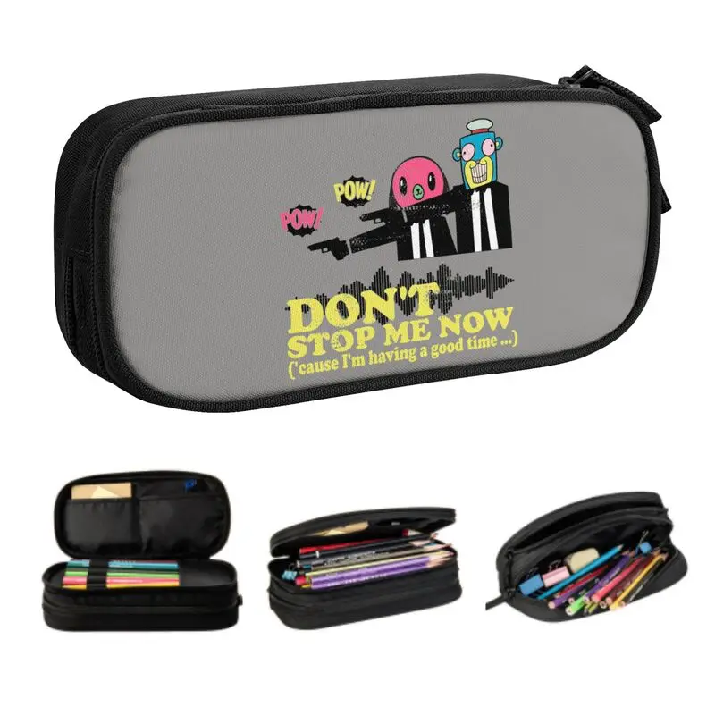 

Cute The Umbrella Academy Pencil Case for Girls Boys Custom Hazel and Cha Cha Large Storage Pen Box Bag Stationery