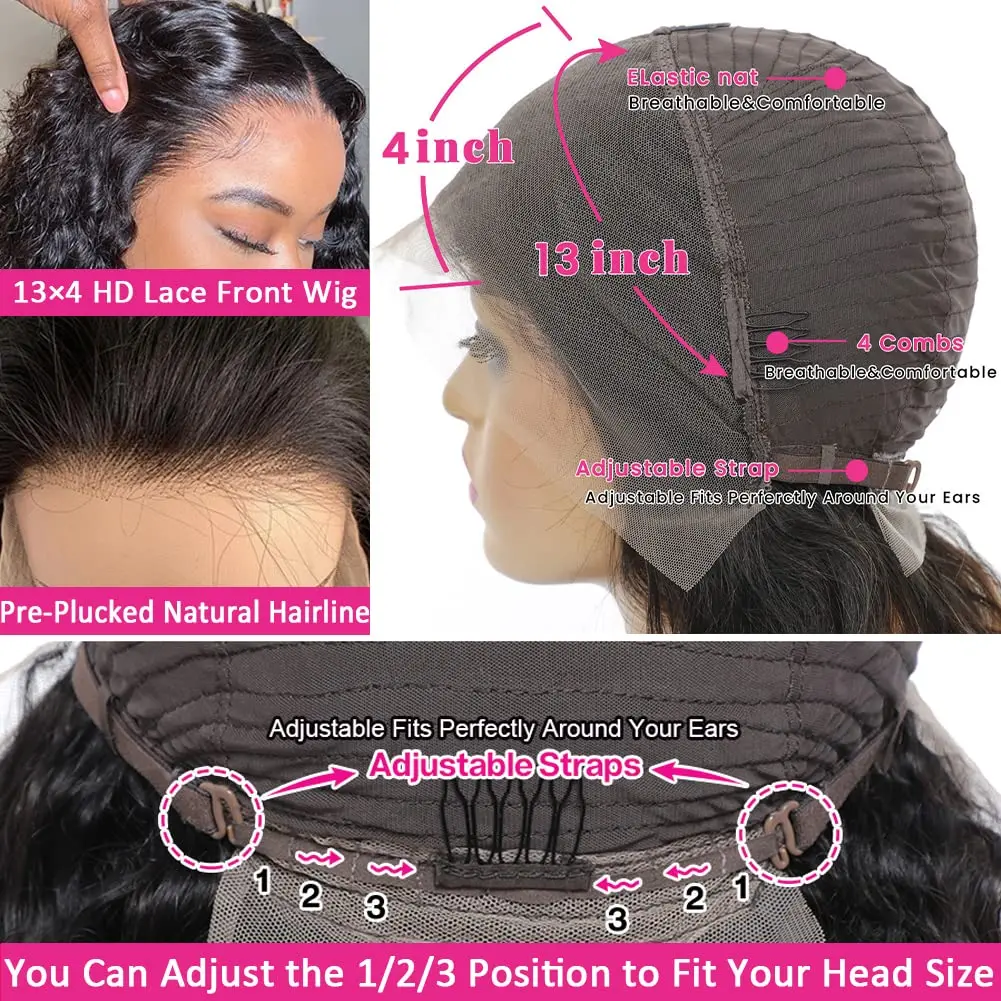 13x4 Lace Front Wigs Human Hair Pre Plucked 150 Density Striaght Hair Lace Front Wigs Frontal Human for Women