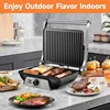 SUSTEAS Sandwich Maker Multi-Purpose Electric Indoor Grill, Non-Stick Panini Press with Grease Tray, 180-Degree Sandwich Maker 2