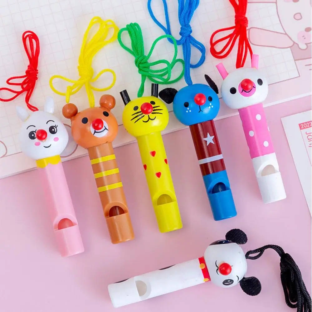 Mini Whistle 1PC Cute Wooden Mini Cute Animal Whistle Toys Kids Birthday Party Baby Shower Gift Pinata Filler Boys Girls Party Goodie Bag Toy