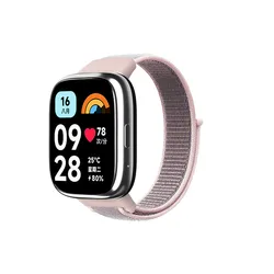 Breathable Nylon Sport Strap for Smart Watch - Replacement Wristband Bracelet (Pink Sand)