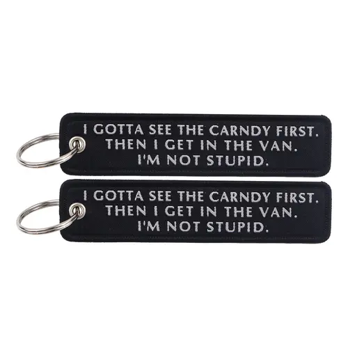 1pcs Computer Pop-up Window Quotes Embroidered Keys Tag Keychains For Motorcycles Backpack Fashion Key Ring Accessories Gifts - Image 7