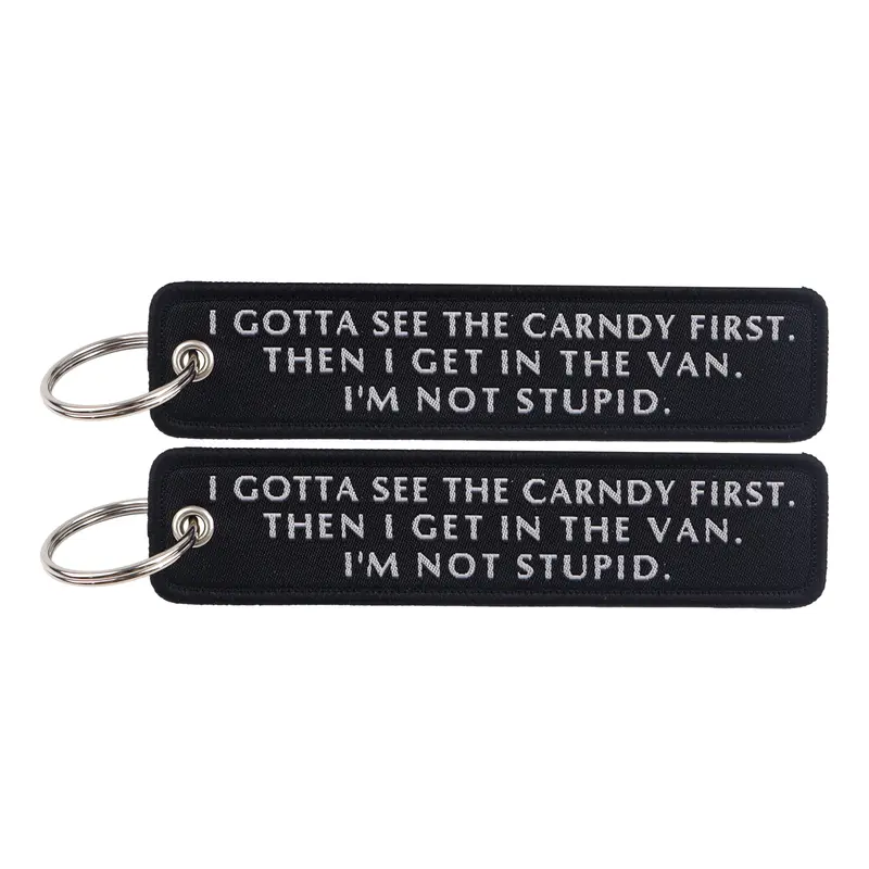 1pcs Computer Pop-up Window Quotes Embroidered Keys Tag Keychains For Motorcycles Backpack Fashion Key Ring Accessories Gifts - Image 7