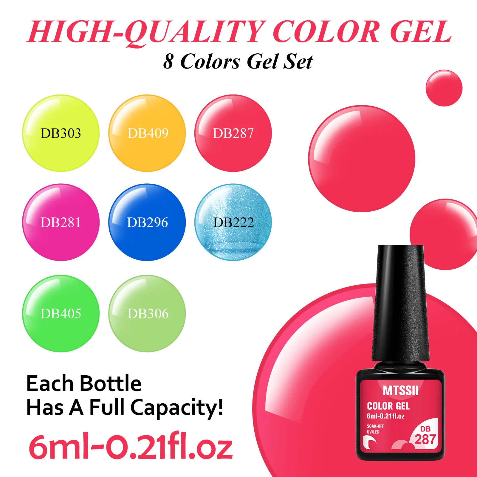 6PCS Gel Nail Polish Set Mixed Color Nail Gel Kits For DIY Nail Vernis Semi Permanent UV Lamp Nail Varnish Set Supplies 3