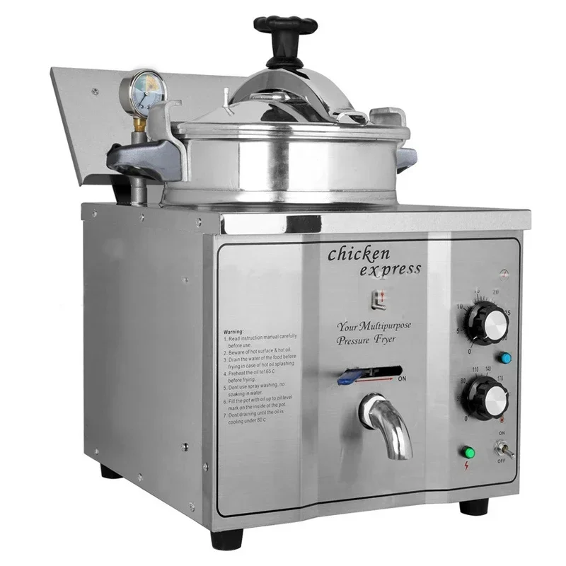 MDXZ-16 16L Electric Heating Pressure Fried Chicken Furnace Fried Chicken Burger  Shop Constant Temperature Food Fried Furnace 4