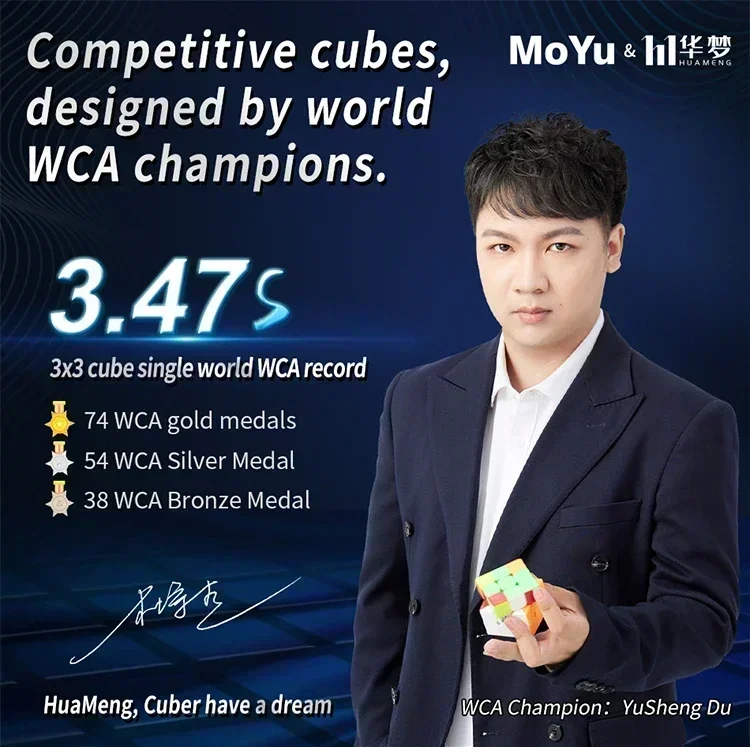 [MoYu YS3M] Hua Meng 3x3 Weilong 20  Magnetic Speed Cube Doll Clothing Dual-positioning Magic Cube for Puzzle 5
