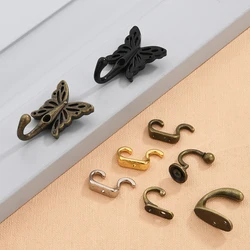Butterfly Shaped Cloth Hook Wall Hanging Vintage Bronze Key Coat Bag Hat Hanger High Quality Rustic Robe Cloth Hook for Bathroom