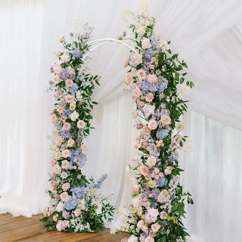 Black Metal Garden Wedding Arch Large Flower Frame Balloons Archway Outdoor Lawn Activity Decoration