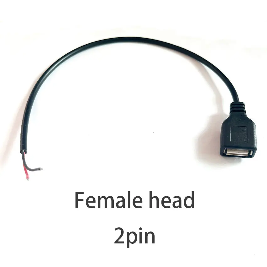 Description Picture 5 of itemPower Supply Cable 2 Pin USB 2.0 Female male 4 pin wire Jack Charger charging Cord Extension Connector DIY 5V line