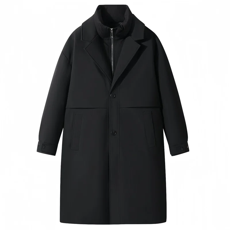 Winter Men Casual Duck Down Long Windbreaker Jacket Man Thick Formal Waterproof Jacket Parka Male Outdoor Streetwear Windbreaker