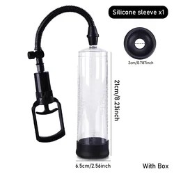 Waterproof Electric Penis Pump with Adjustable Suction and Silicone Sleeves (Manual Type)