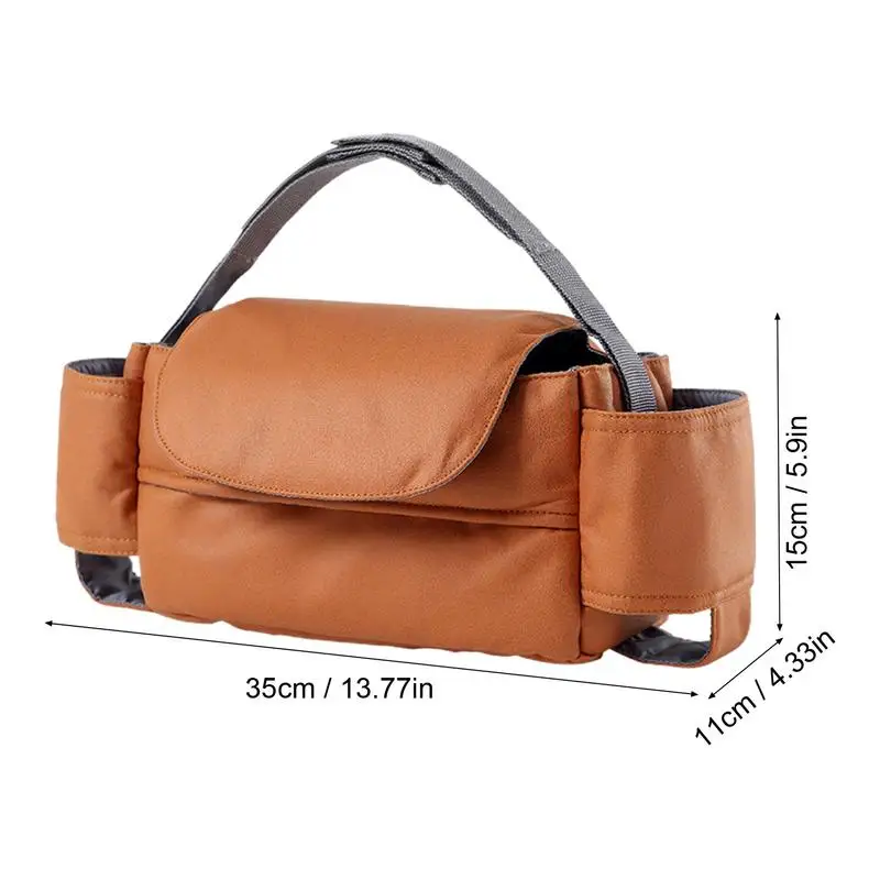 Saco de fraldas para carrinho, Correias antiderrapantes, Suprimentos de enfermagem ao ar livre para fraldas, Água, Compartmentado