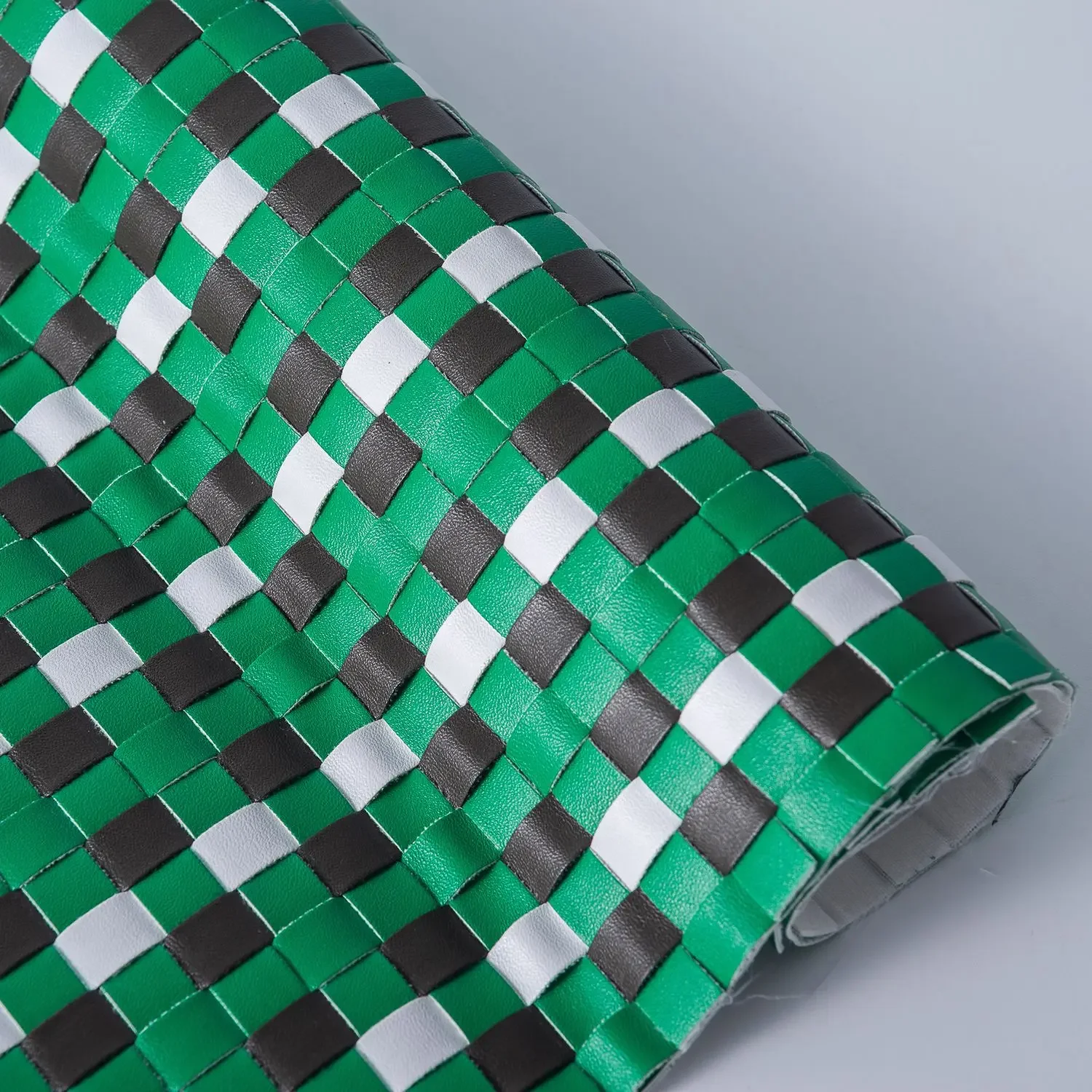 Mixed Color PU Leather Woven Material for Shoes Furniture And Handbags 10mm Thickness Home Textiles And Garments Accessories