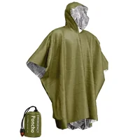 Emergency Water Proof Raincoat Aluminum Film Disposable Poncho Cold Insulation Rainwear Blankets Survival Tool Camping Equipment 2