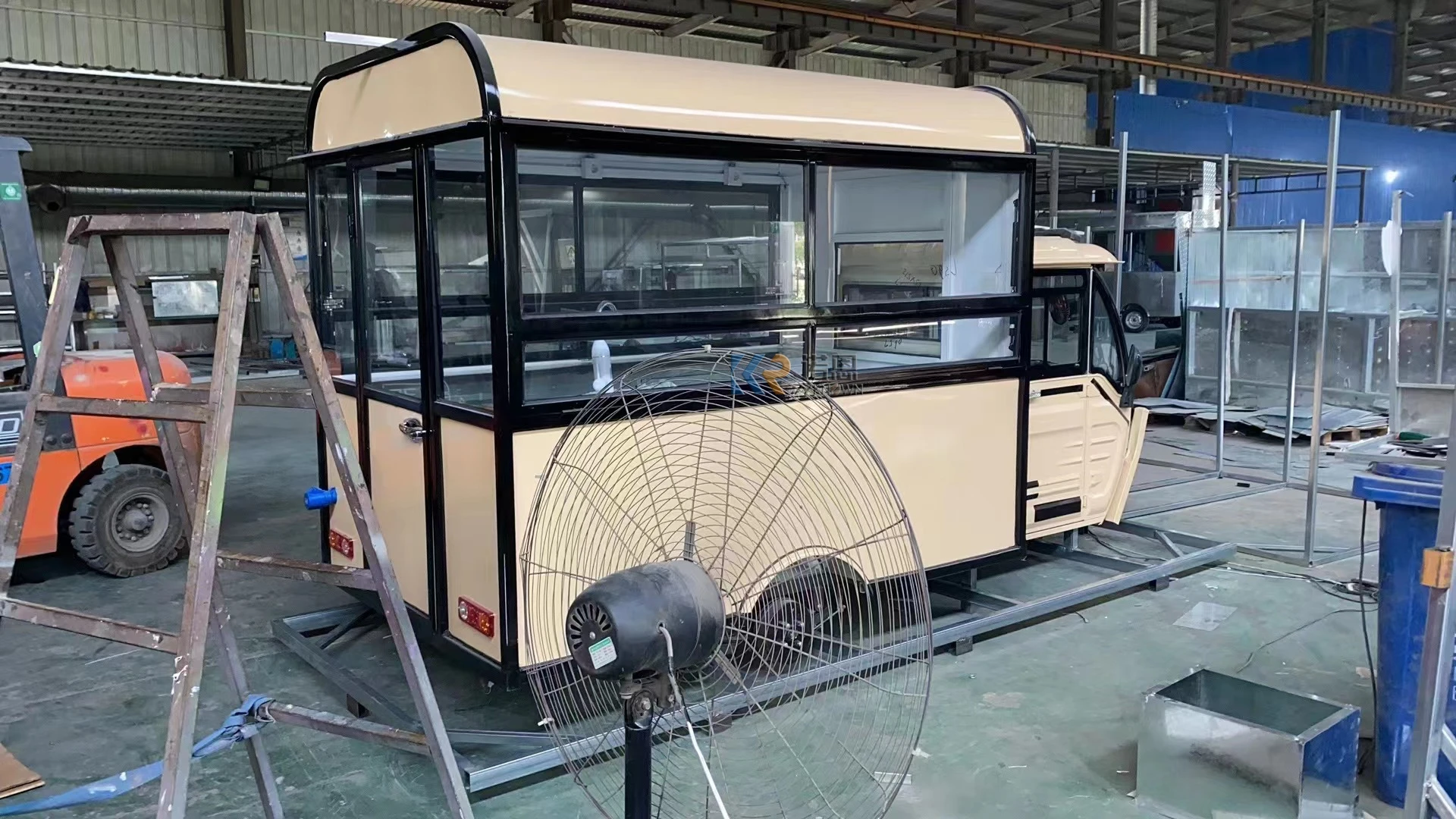 Vintage Food Truck with Full Kitchen Motorcycle Electric Street Food