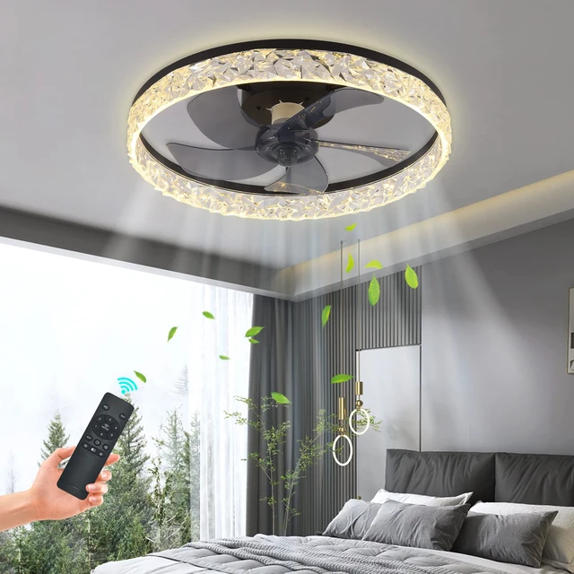 Plafonnier LED rond en forme de ventilateur, design moderne et minimaliste,  luminaire de plafond, idéal pour une salle à manger, une chambre à coucher  ou un salon - AliExpress