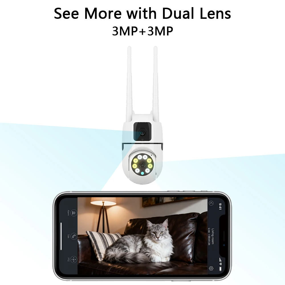 Dual Lens WiFi Minion Camera 2PCS - Indoor Outdoor Waterproof, Smart Motion Detection, Cloud Storage, Remote View Surveillance 4