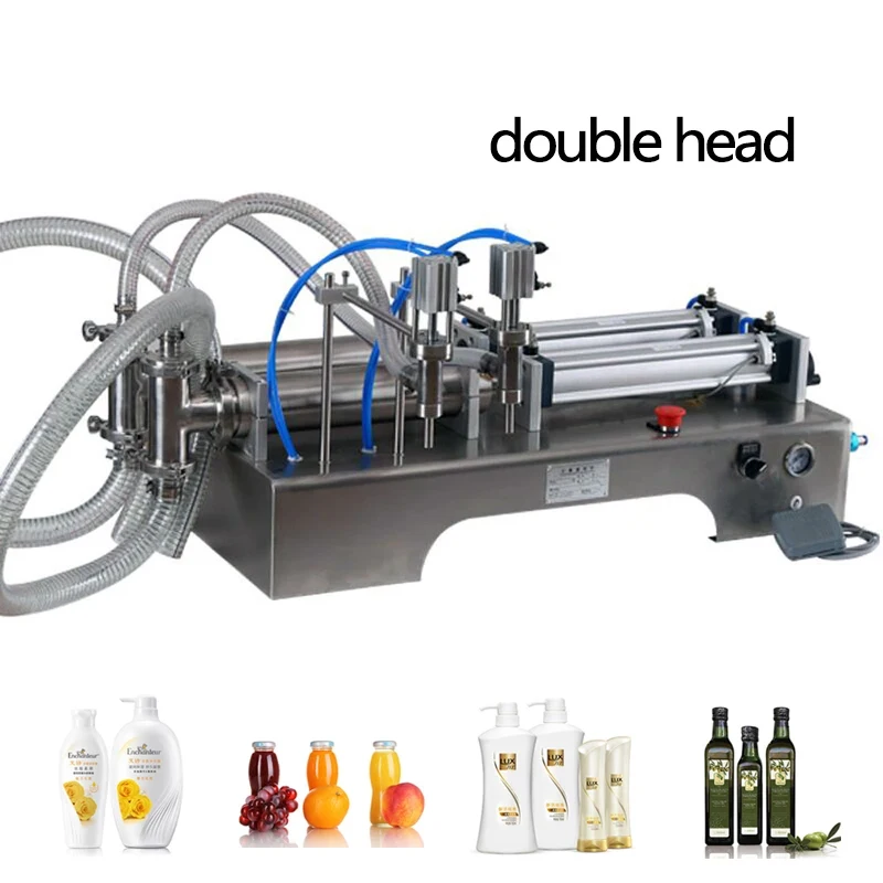 

Horizontal Liquid Filling Machine Quantitative Filling Machine Double Head Stainless Steel Automatic Pneumatic Filler