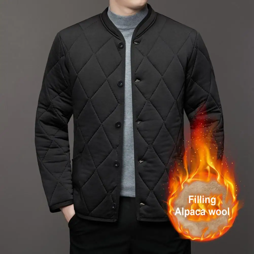 Patched And Thickened Cotton Padded Jacket For Men