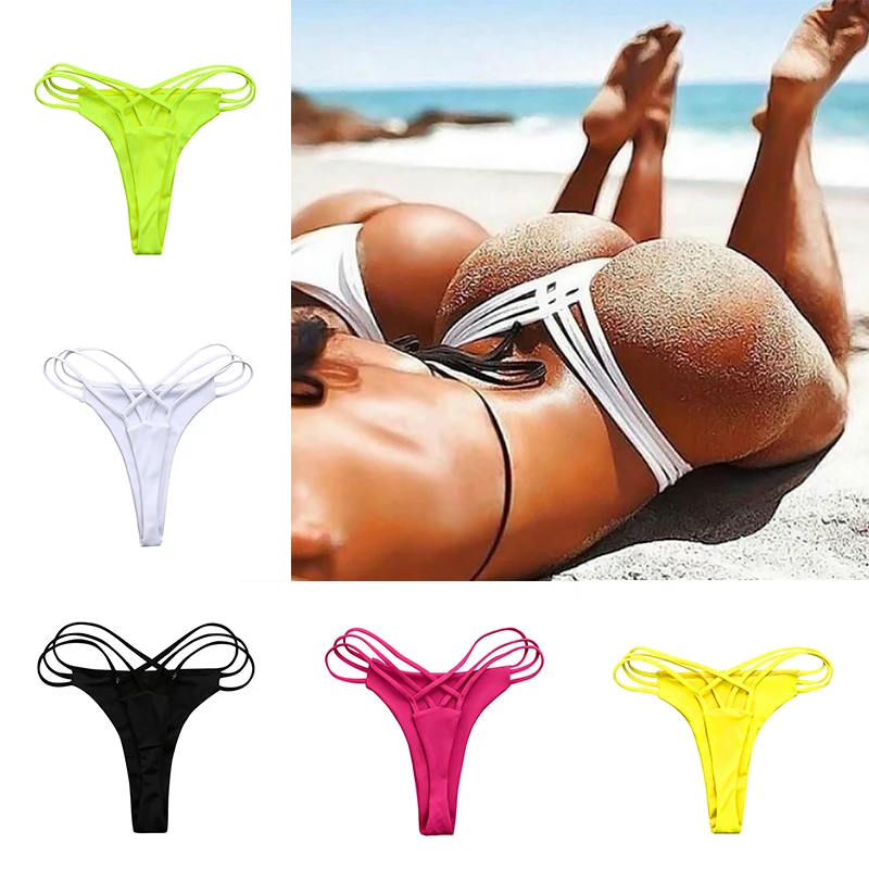 Bikini Set Women Swimwear Bikini Swimsuit Bikini Bottom Women Cross Strap Swimwear Sexy Bikinis Bottom Fashion Swimsuit Bikini Panties Cheeky Thong Bikini Bottoms Swim Trunks