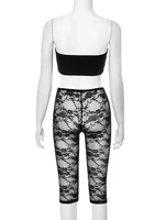 Nichole Strapless Mini Tube Capri Set 6