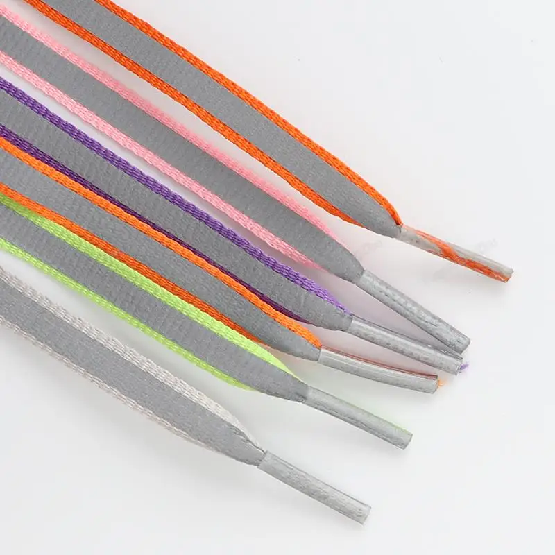 Shoe Laces 3M Reflective Flat Sneaker Safety Glowing Luminous Strings Unisex 80/100/120CM 1Pair