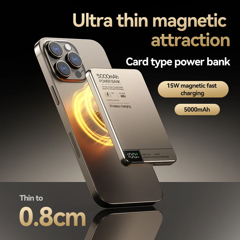 Xiaomi Alloy 10000mAh Fast Charger Power Bank With Battery Magnetic Wireless Phone Charger For Magsafe