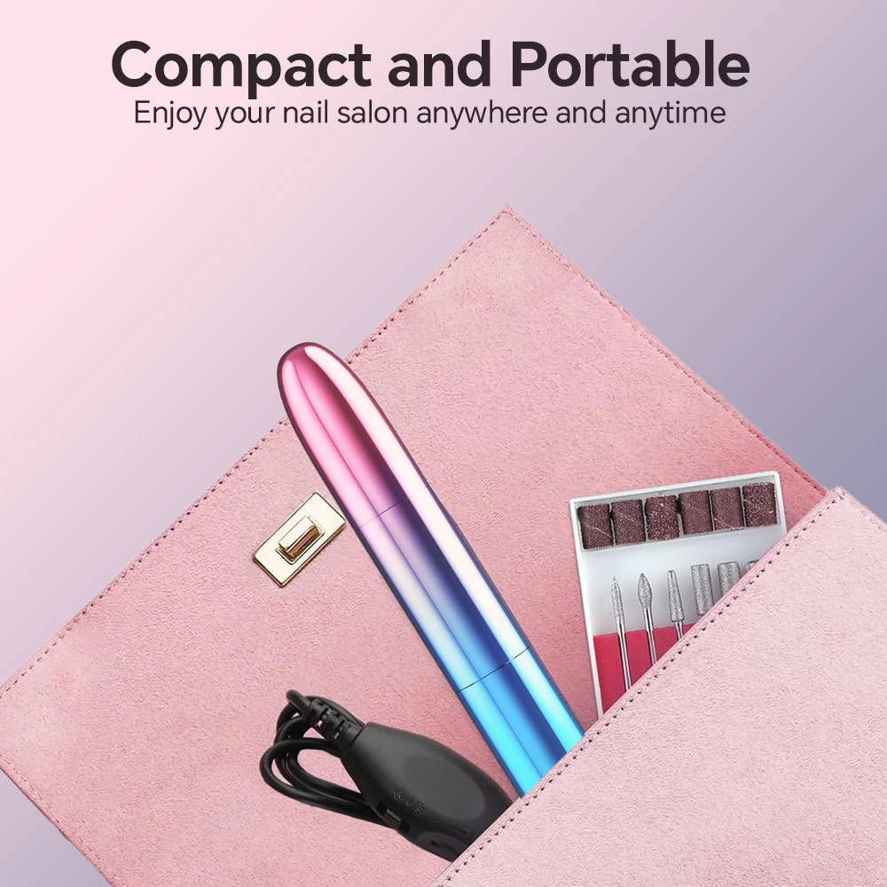 Professional Machine Efile Manicure Pedicure Tools, Protable Electric Nail File Drill Set, for Nail Polishing & Remove Cuticles