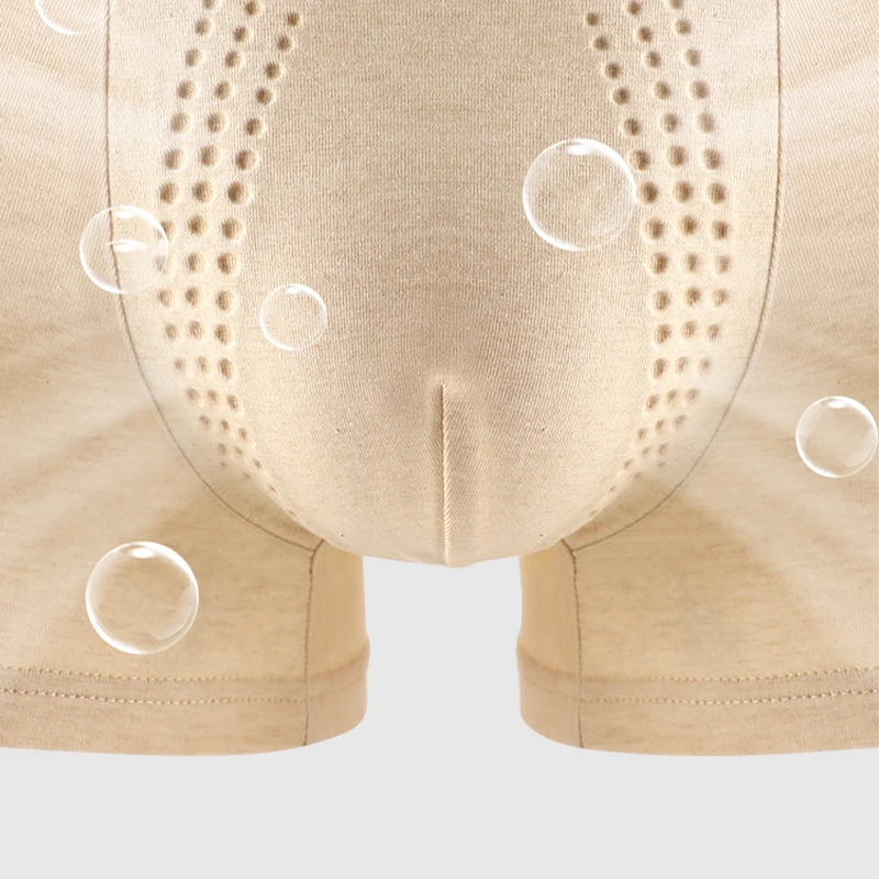 MiiOW 3Pcs Antibacterial Cotton Men Boxer Underwear Mesh Breathable Men's Summer Panties Man Underpants Soft Mens Boxer Briefs