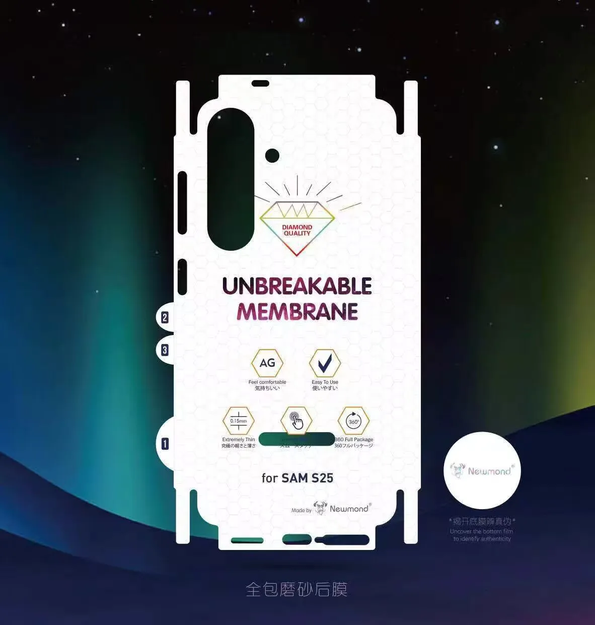 2Pcs Durable Hydrogel Film with Edge-to-Edge Rear Protection
