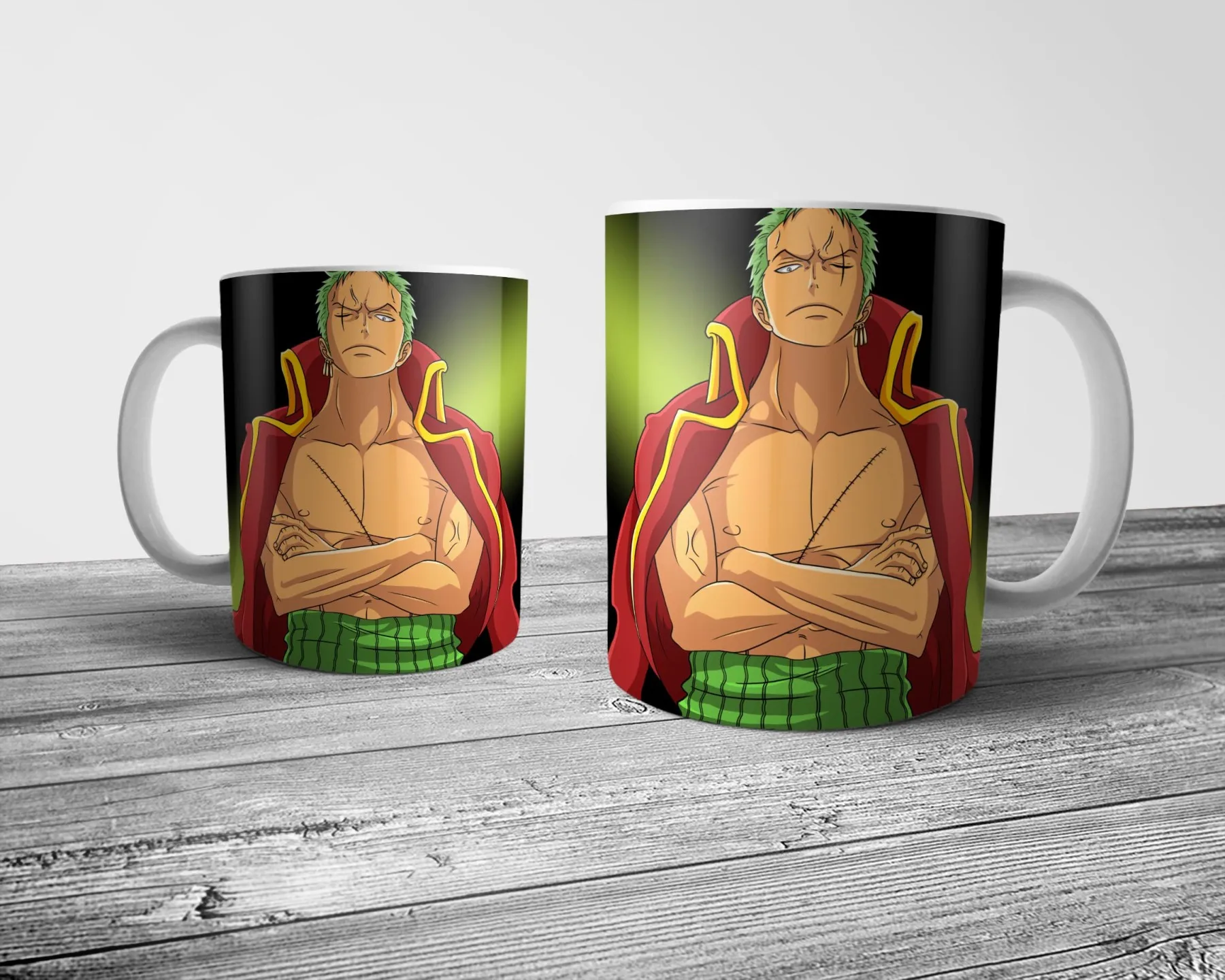 Pixxa One Piece Roronoa Zoro Mug Cup Model 2 Milk Coffee Tea Cup