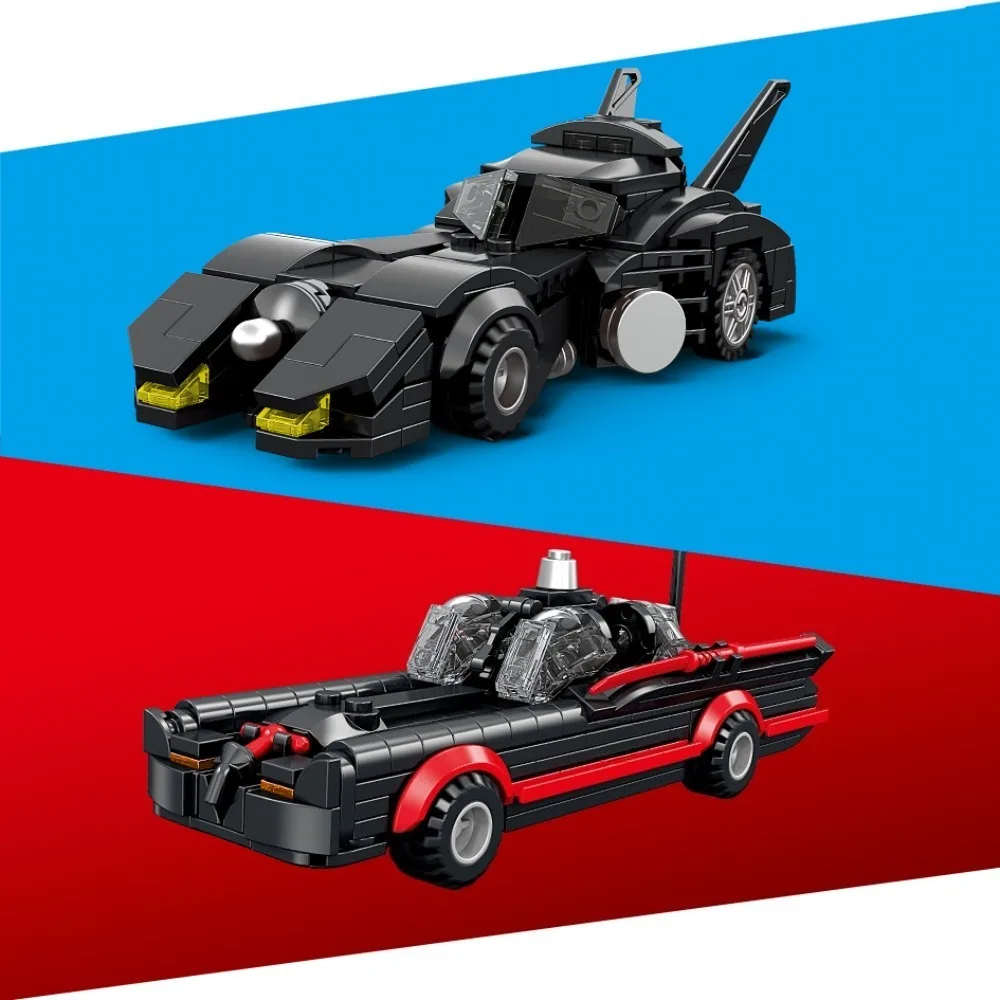 Coche de carro de murciélago clásico, bloques de construcción, modelo MOC, juguete educativo para niños, regalos de Fest