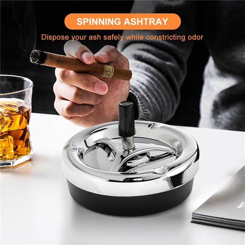 Stainless Steel Ashtray With Lid Outdoor Indoor Adjustable Height Floor Standing Detachable Ashtray Smoking Cigarette