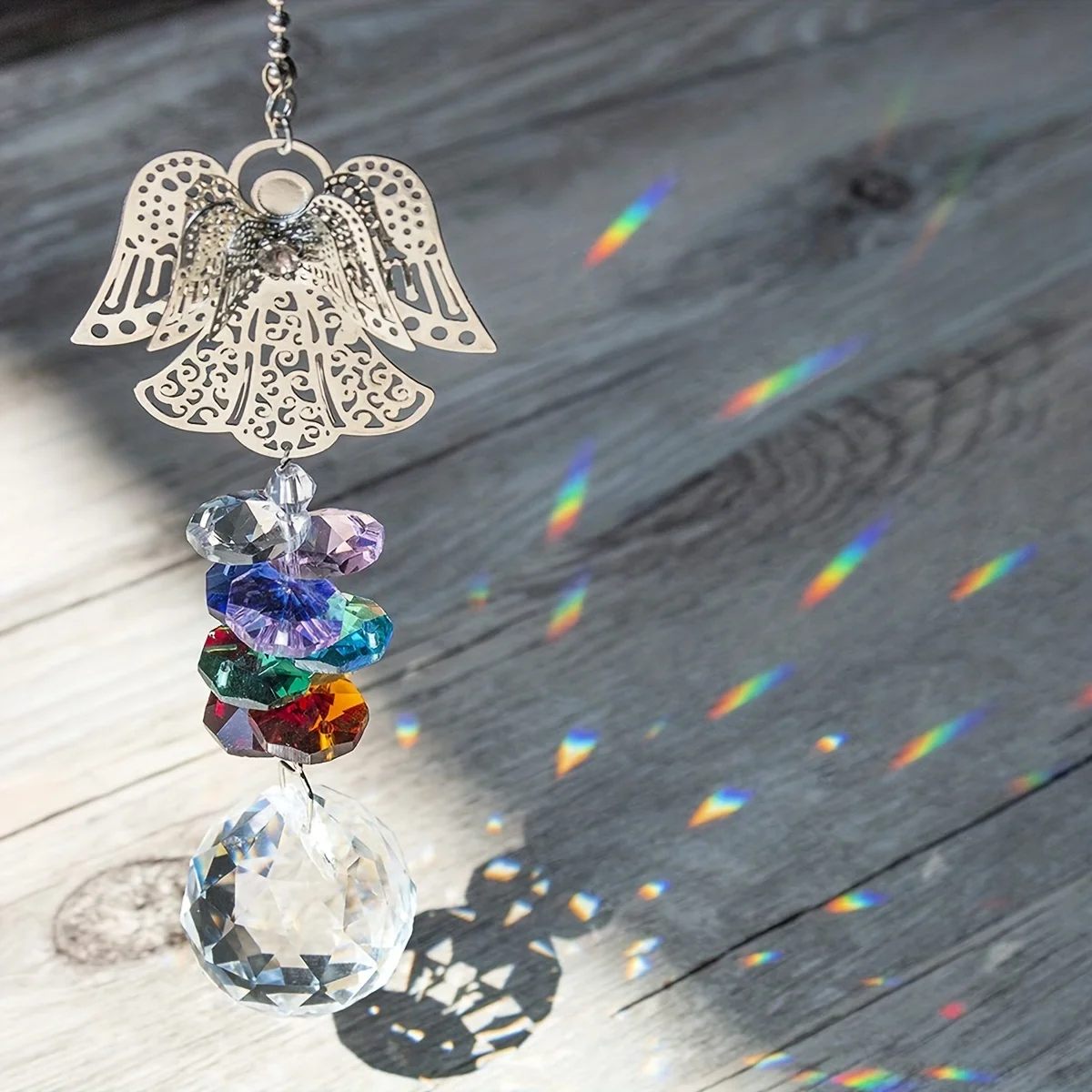 Sun Catcher Kristall-Anhänger Für Auto-Rückspiegel – Mit Charme Und Perlen, 30 Mm, Geschenkbeutel