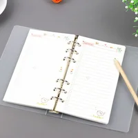 A6 A5 Six-hole B5 Nine-hole Notebook Loose Leaf Ring Binder Folder Transparent Twill Pp Binder Cover WJJ01 5