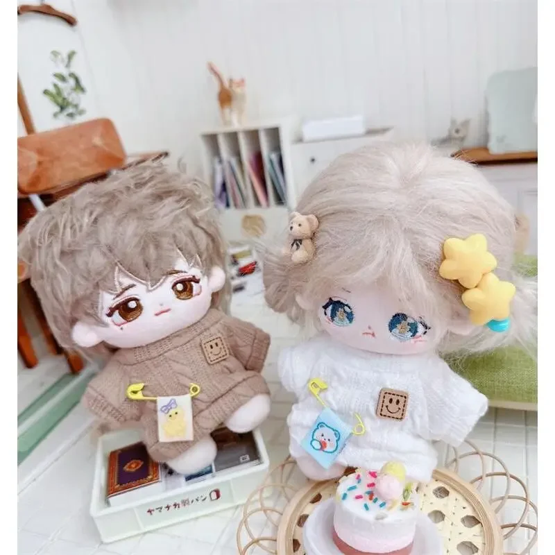 Baby clothes 10cm cotton doll starfish normal body plush cartoon new year red sweater white knitted sweater 5