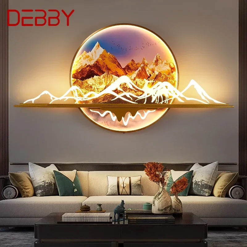 

DEBBY Modern Picture Wall Light LED Chinese Creative Landscape Mural Lamp For Home Living Room Study Bedroom Decor Painting