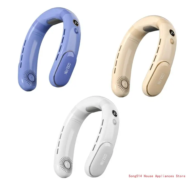 

Portable Fan Semiconductor Bladeless Fan USB Rechargeable Leafless Hanging Fan Air Cooler Cooling Wearable Neckband Fans 95AC