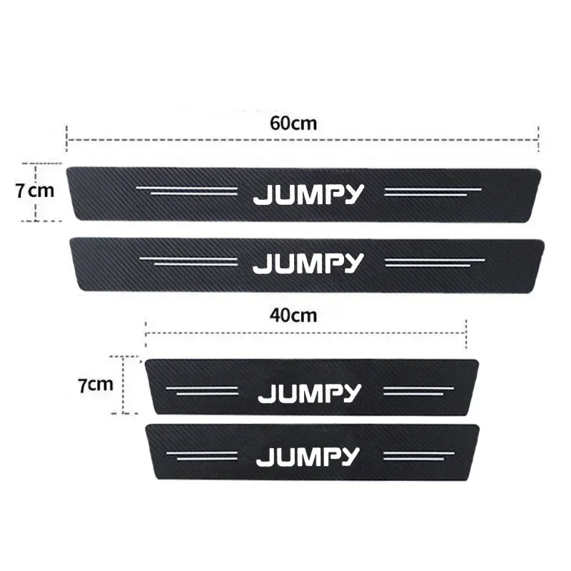 Durable Carbon Fiber Leather Car Door Sill and Trunk Protection Stickers