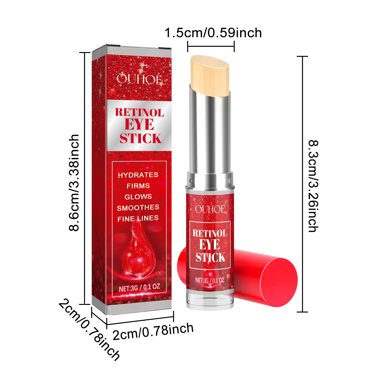 Cremă antirid pentru ochi, retinol, stick, albire, cearcăne întunecate, îndepărtarea pungilor, ridicare, albire, hidratare, reparare, frumusețe a ochilor, sănătate_voghion.com